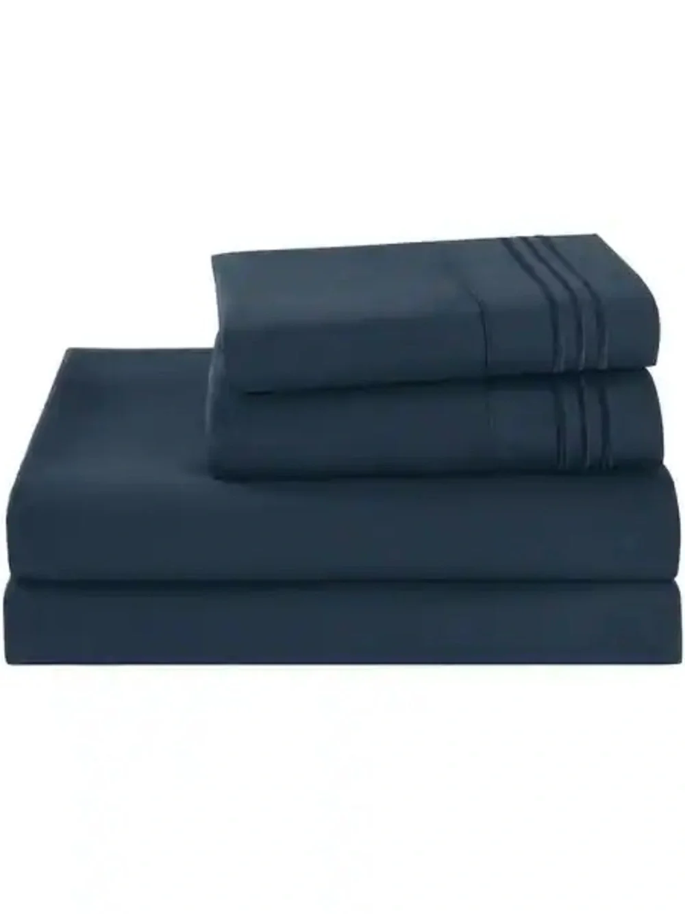 Navy blue king size 4 piece sheet set